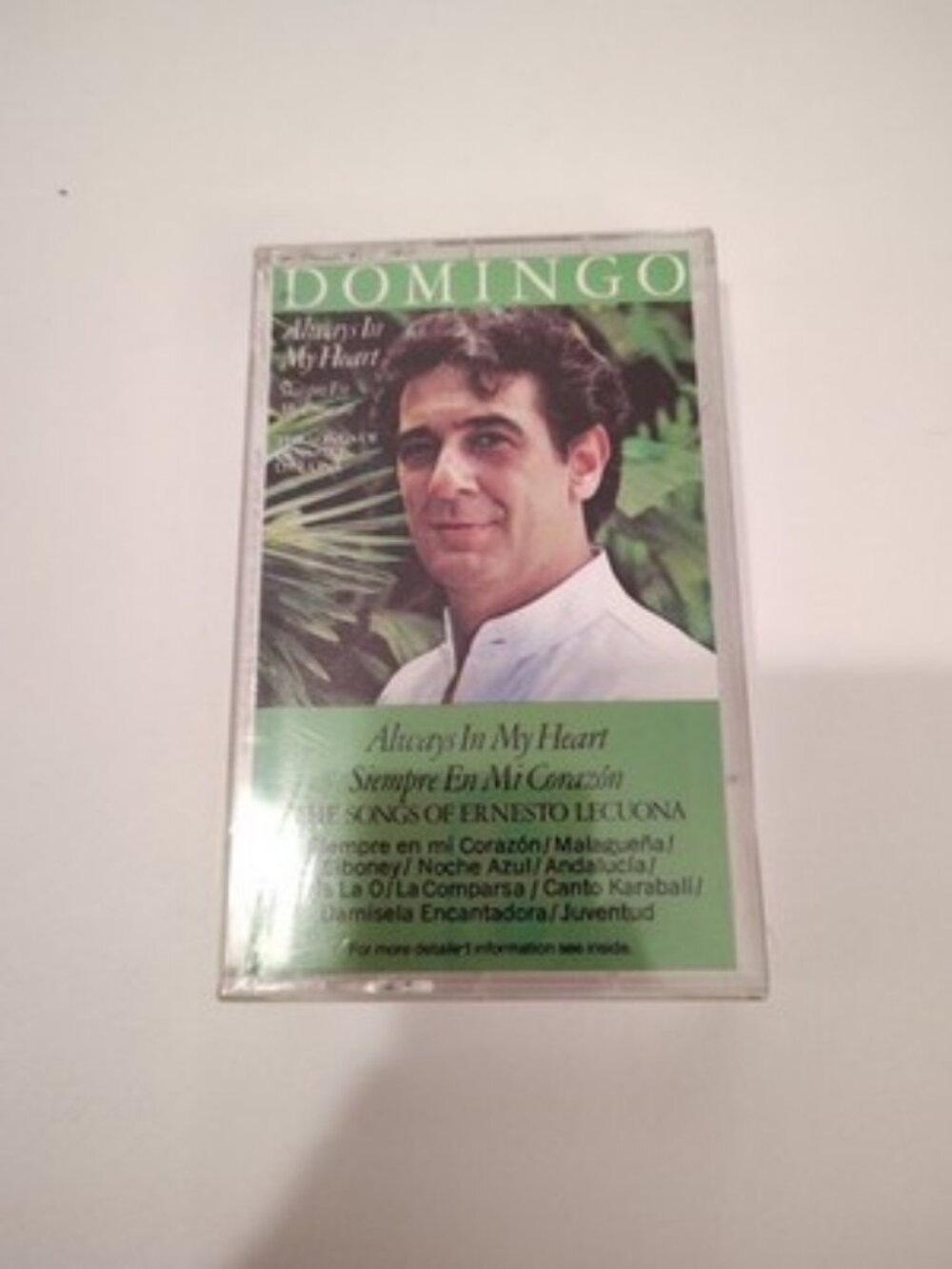 Always in My Heart by Placido Domingo Cassette, NEW- Sealed In Wrapper